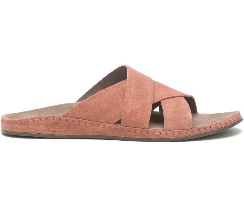 Chaco Wayfarer Slide Suede Sandals Pink | 52062V
